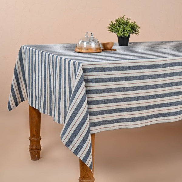 European Linen Stripe Tablecloth