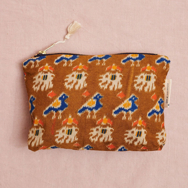 Block Printed Zip Pouches